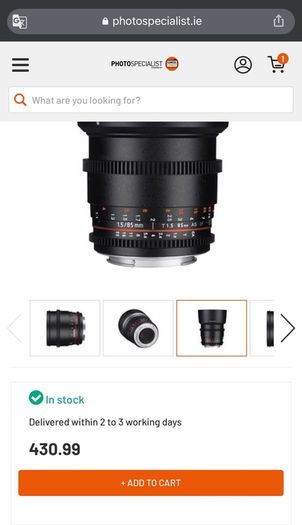 Cine Rokinon / Samyang Lens Set 5x