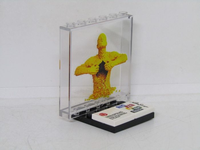 LEGO Rare The Art Of The Brick By Nathan Sawaya Lego Printed Museum Exhibit Limited Edition Promo Printed On A Lego Plastic Glass Window This Sculpture Simply
