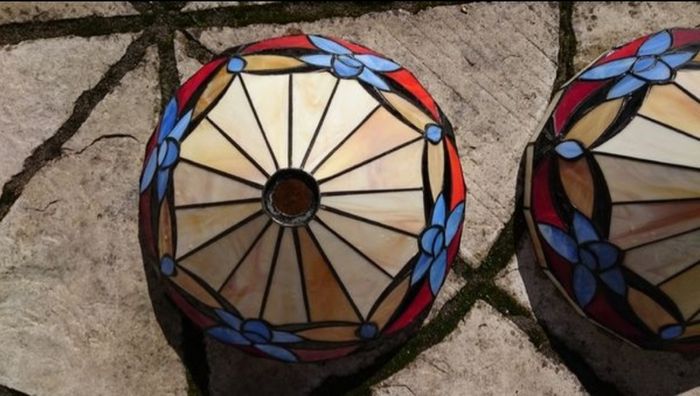 Pair of Tiffany style lamp shades