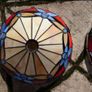 Pair of Tiffany style glass lamp shades Image 2