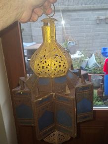 Vintage Large Moroccan, Moorish, or North African Hanging Lantern, Postage available or Collection