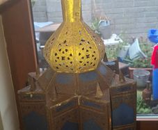 Vintage Large Moroccan, Moorish, or North African Hanging Lantern, Postage available or Collection