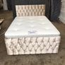 Double grey divan beds with footboards Image 8