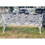 Bench Large Fern & Leaf Cast Iron White CH R 713 W Image 3