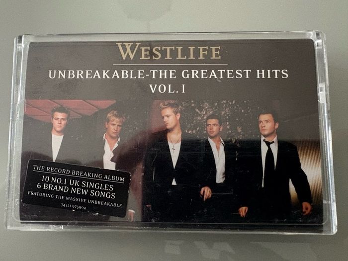 Westlife - Greatest Hits Volume 1. With hype sticker. In absolutely minty condition. Rare tape.