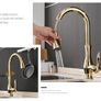 BRAND NEW Gold Kitchen Faucets Silver Single Handle Pull Out Kitchen Tap Single Hole Handle Swivel Degree Water Mixer Tap Mixer Tap 866011 Image 5