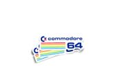 Commodore 64 Retro Logo Glossy Stickers 2-Pack