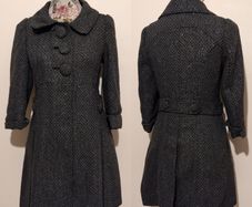 Gorgeous wool mix long grey coat