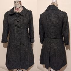 Gorgeous wool mix long grey coat