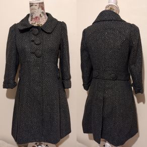 Gorgeous wool mix long grey coat
