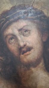 Italian school 18th century oil painting Christ with Crown of Thorns framed