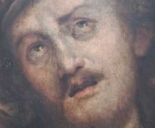Italian school 18th century oil painting Christ with Crown of Thorns framed
