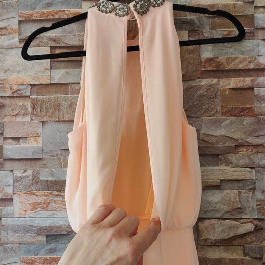 Miss Selfridge Peach Maxi dress size 8