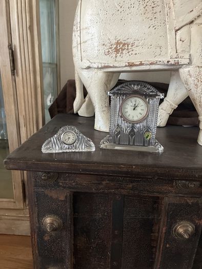 2 Waterford crystal clocks