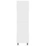 Microwave Cabinet High Gloss White 60x57x207 cm Chipboard Image 3