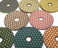 100mm Dry Polishing Pads For Granite + Free Backer