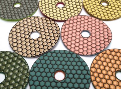100mm Dry Polishing Pads For Granite + Free Backer