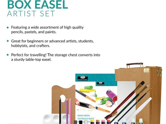 All Media Easel Artist Set 104 Piece (FREE POSTAGE)