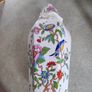 Rare find  Price 25.00 e Vintage Aynsley Pembroke Hexagonal Ginger Jar Birds Floral Gold Trim Made In England Collectible Home Decor Gold Trim Jar w Lid Image 5