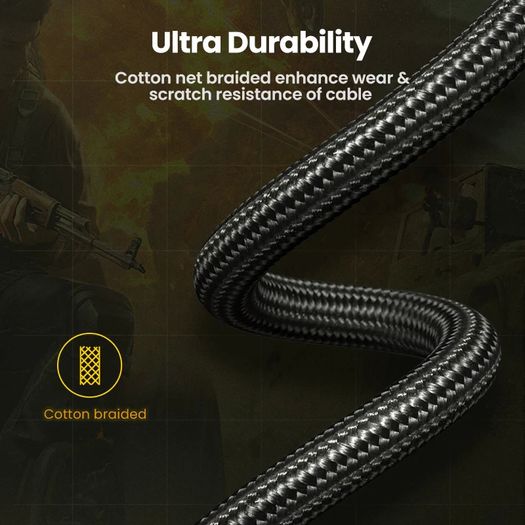 Ugreen Premium 3M DisplayPort 1.4 UHD/3D 8K (7680x4320@60Hz) 32.4Gbps (Cotton Braided/Gold Plated) Cable (Brand New/Warranty)