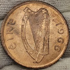 Ireland 1966 1d Penny Beautiful Uncirculated Lustrous