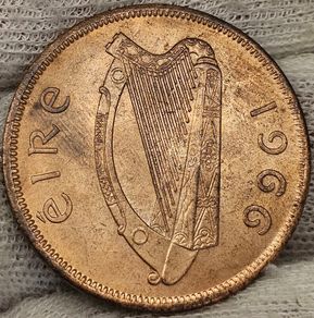 Ireland 1966 1d Penny Beautiful Uncirculated Lustrous