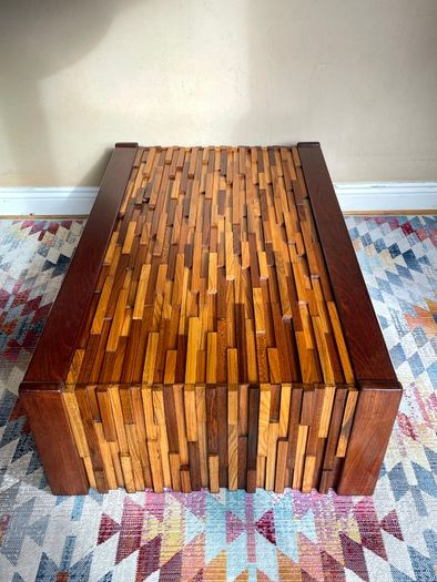 Vintage 70s Percival Lafer Coffee Table, Brazil, Exotic Wood