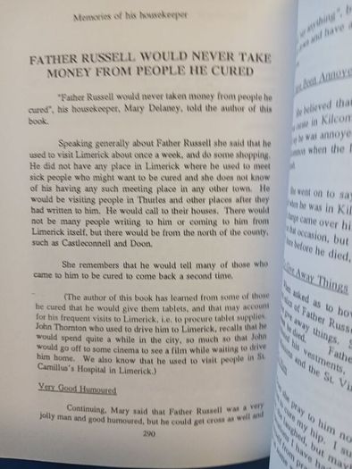 Fr James Russell of Kilcommon - Jim Holohan (signed)