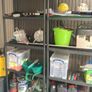 Two 5 Tier plastic shelving units, black plastic Image 3