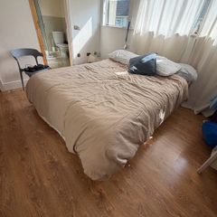 IKEA BRIMNES Bed Frame with Storage  Headboard  White King Size