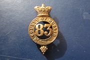 County of Dublin Glengarry cap badge.Brass.Victorian crown.