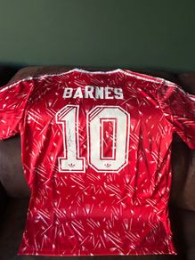 John Barnes signed Liverpool jersey