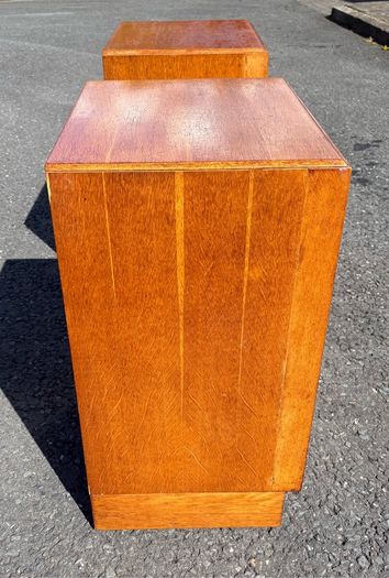 Retro Vintage mid -century Meredew oak bedside cabinets c1960s