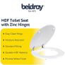 Brand new wood toilet seat, stainless steel release hinge Image 3