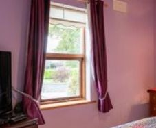 purple curtains