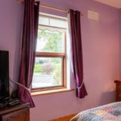 purple curtains