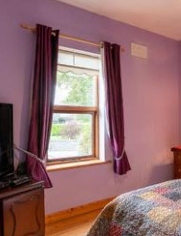 purple curtains