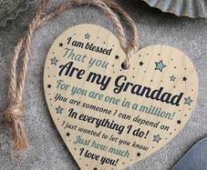 Bnwt grandad wooden heart
