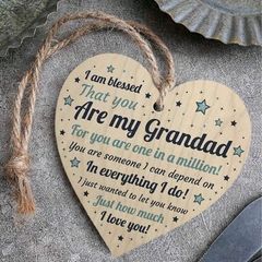Bnwt grandad wooden heart
