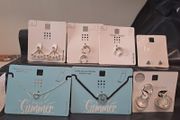 Sterling Silver Anklets + earrings Bundle