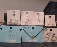 Sterling Silver Anklets + earrings Bundle