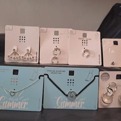 Sterling Silver Anklets + earrings Bundle