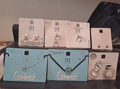 Sterling Silver Anklets + earrings Bundle