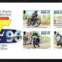1996 Isle of Man Tourist Trophy Irish Winners Motorcycle Races Commemorative Stamps Presentation Pack