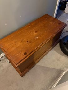 Wooden blanket box