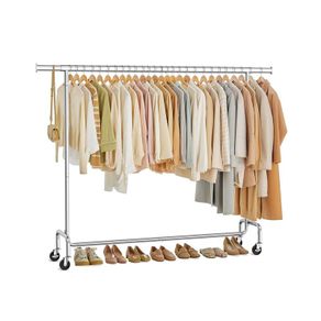 Heavy Duty Clothes Rack with Castors  steel frame 160 to 200 cm