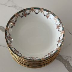 Set of 11 Limoges porcelain soup bowls