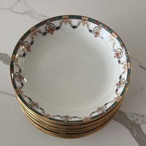 Set of 11 Limoges porcelain soup bowls