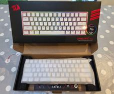 Redragon K530 Pro White Gaming Keyboard Wireless RGB Mechanical Brown Switches