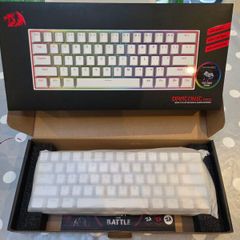 Redragon K530 Pro White Gaming Keyboard Wireless RGB Mechanical Brown Switches